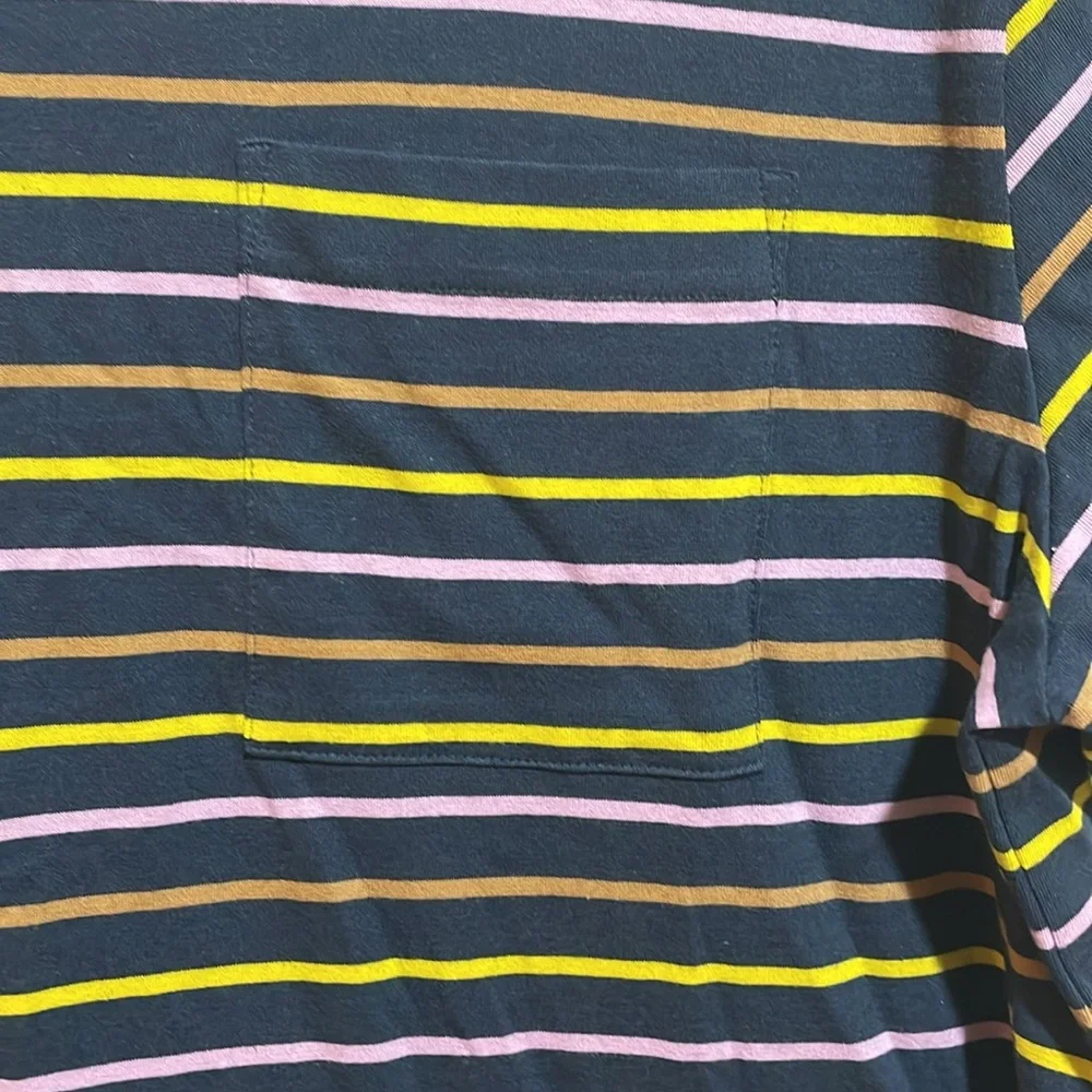SOLD Pact Softspun Tee T-Shirt Dress Short Sleeve Casual Multicolor Stripe Large - Picture 5 of 14